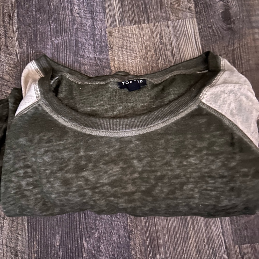 Torrid green and tan shirt size 6